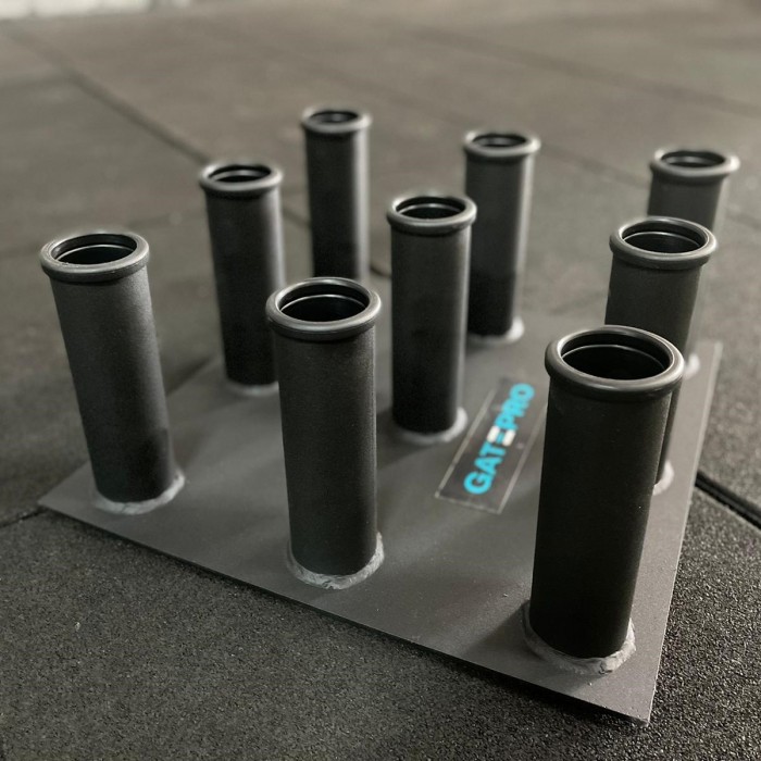GORILLA SPORTS® Supporto per Bilancieri - Verticale, Adatto a 8 Barre, 30 mm e 50 mm Olimpico